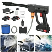 Bkn Cordless Pressure Washer Cordless Car Washer, 24v 725psi Portable Pressure Washer, High Power Handheld Washeradjustable Nozzle 2 Batteries 1 Charger with Bucket Water Pipe